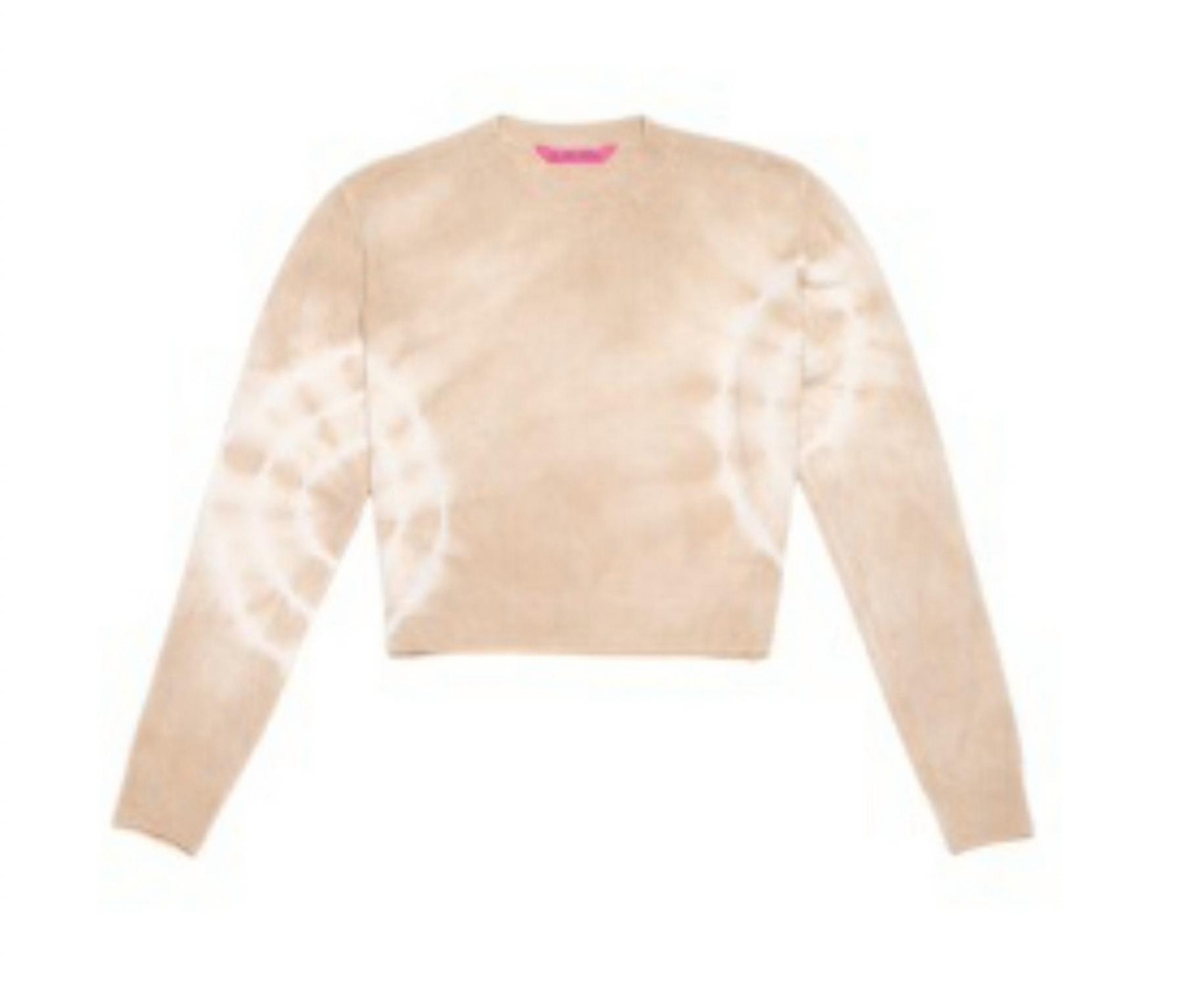New The Elder Statesman Spiral City Crewneck Sweater In Ivory/Khaki — image 2 of 2